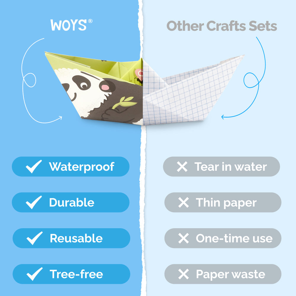 WOYS Insects Set compared to other craft sets: waterproof, durable, reusable and tree-free